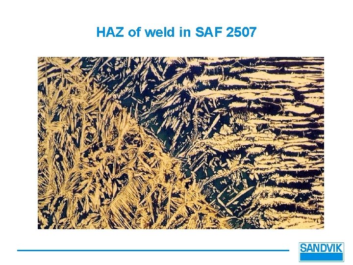 HAZ of weld in SAF 2507 