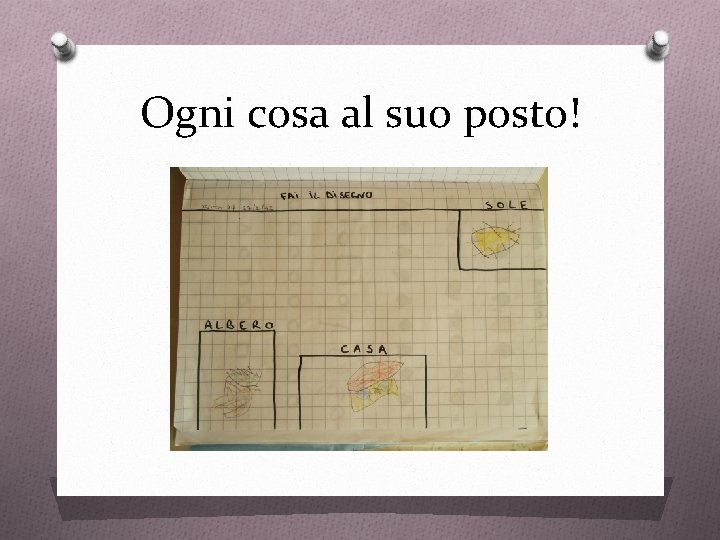 Ogni cosa al suo posto! 