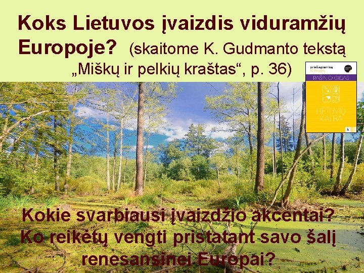 Koks Lietuvos įvaizdis viduramžių Europoje? (skaitome K. Gudmanto tekstą „Miškų ir pelkių kraštas“, p.