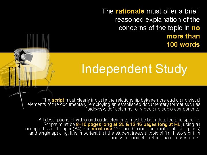 The rationale must offer a brief, reasoned explanation of the concerns of the topic The rationale must offer a brief, reasoned explanation of the concerns of the topic