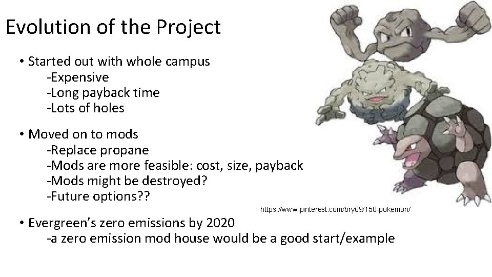 Evolution of the Project • Started out with whole campus -Expensive -Long payback time