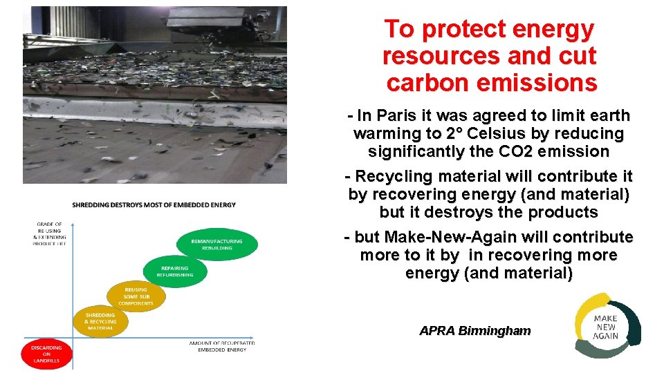To protect energy resources and cut carbon emissions - In Paris it was agreed