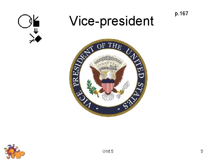 Vice-president Unit 5 p. 167 5 