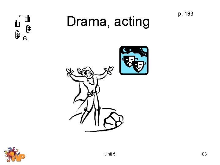 Drama, acting Unit 5 p. 183 86 