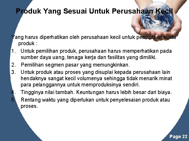 Produk Yang Sesuai Untuk Perusahaan Kecil Yang harus diperhatikan oleh perusahaan kecil untuk penciptaan