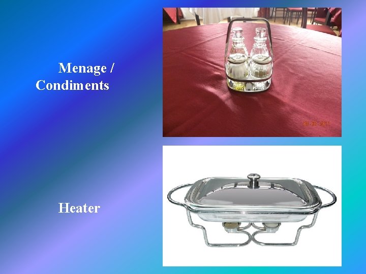 Menage / Condiments Heater 