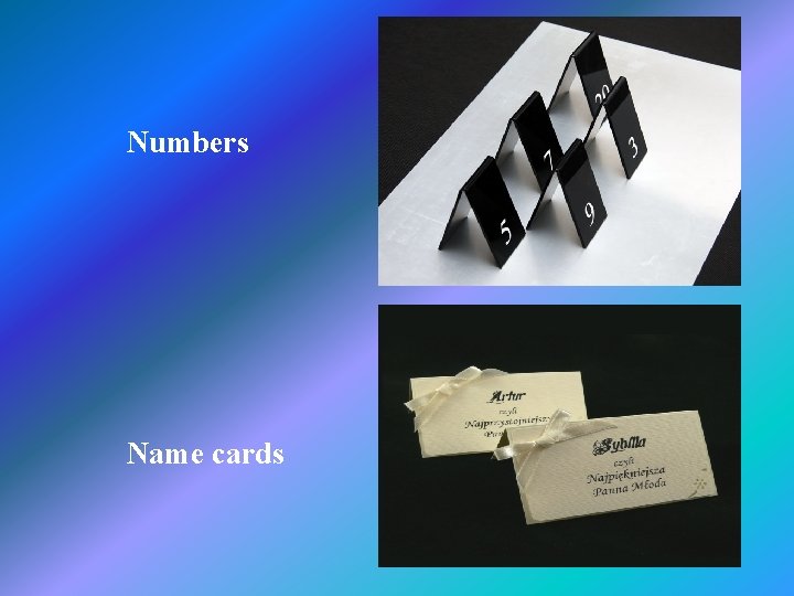 Numbers Name cards 