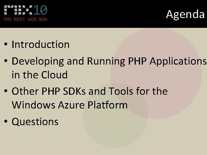 Building PHP Applications using the Windows Azure Platform
