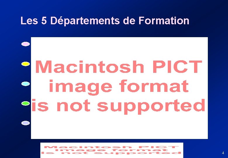 Les 5 Départements de Formation 4 