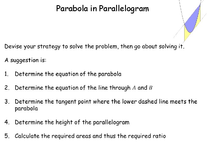 Parabola in Parallelogram 