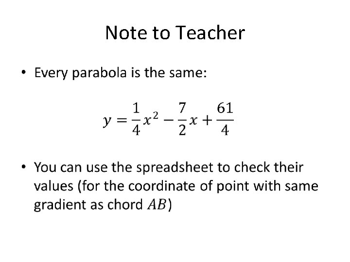 Note to Teacher • 