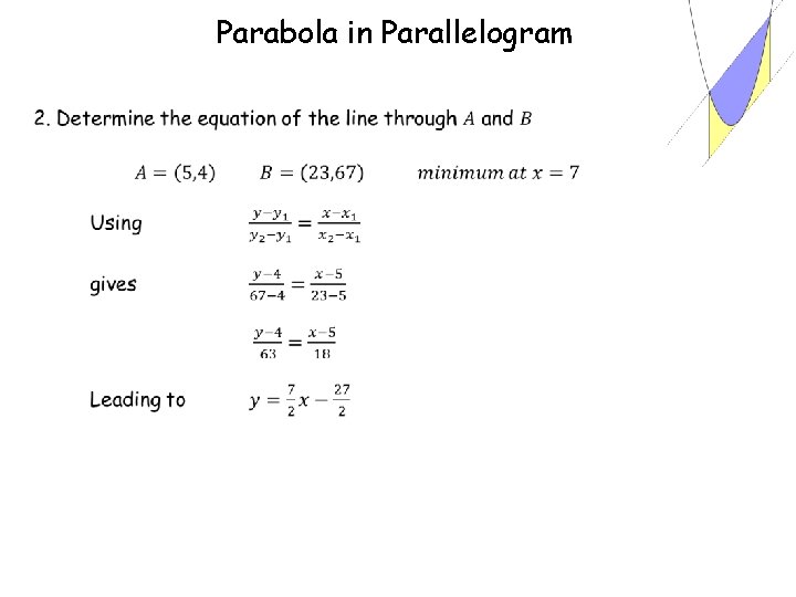 Parabola in Parallelogram 