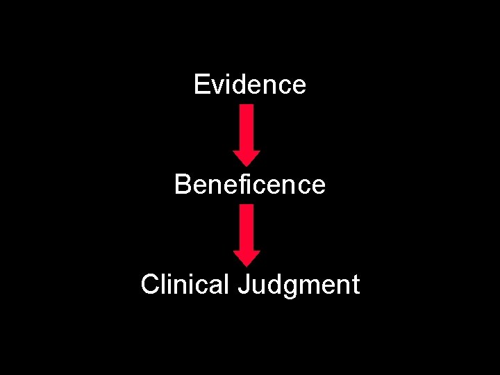 Evidence Beneficence Clinical Judgment 