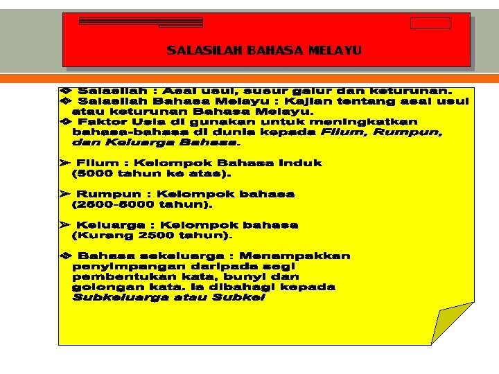 SALASILAH BAHASA MELAYU 