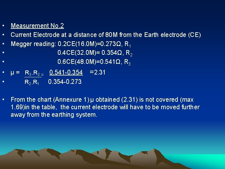  • Measurement No. 2 • Current Electrode at a distance of 80 M