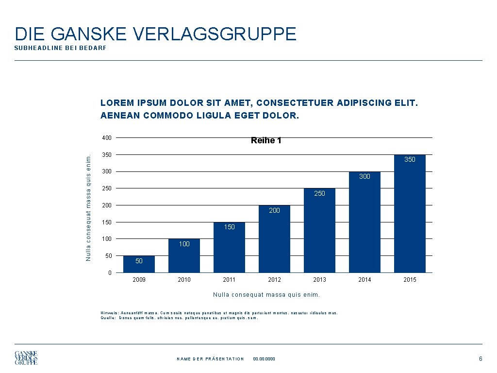 DIE GANSKE VERLAGSGRUPPE SUBHEADLINE BEI BEDARF LOREM IPSUM DOLOR SIT AMET, CONSECTETUER ADIPISCING ELIT.