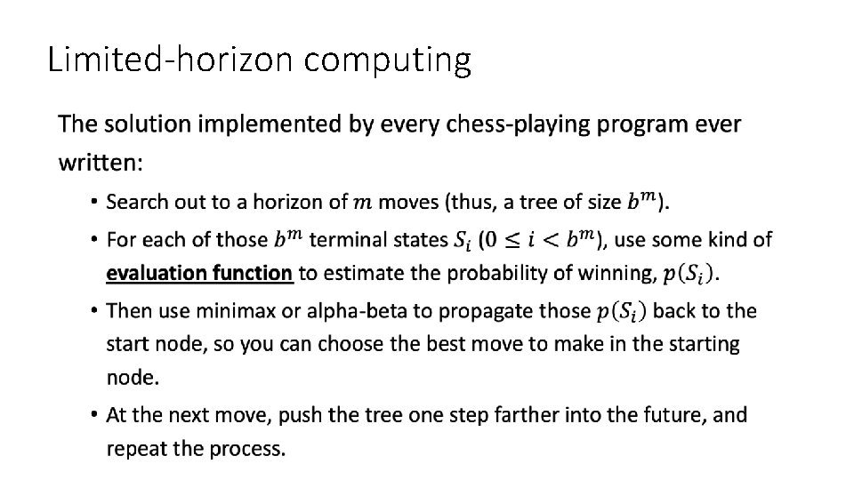 Limited-horizon computing • 