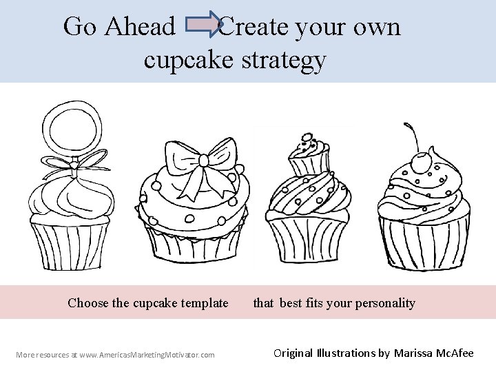 Go Ahead Create your own cupcake strategy Choose the cupcake template More resources at