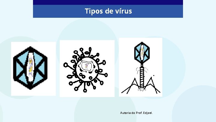 Tipos de vírus Autoria do Prof. Edjoel. 