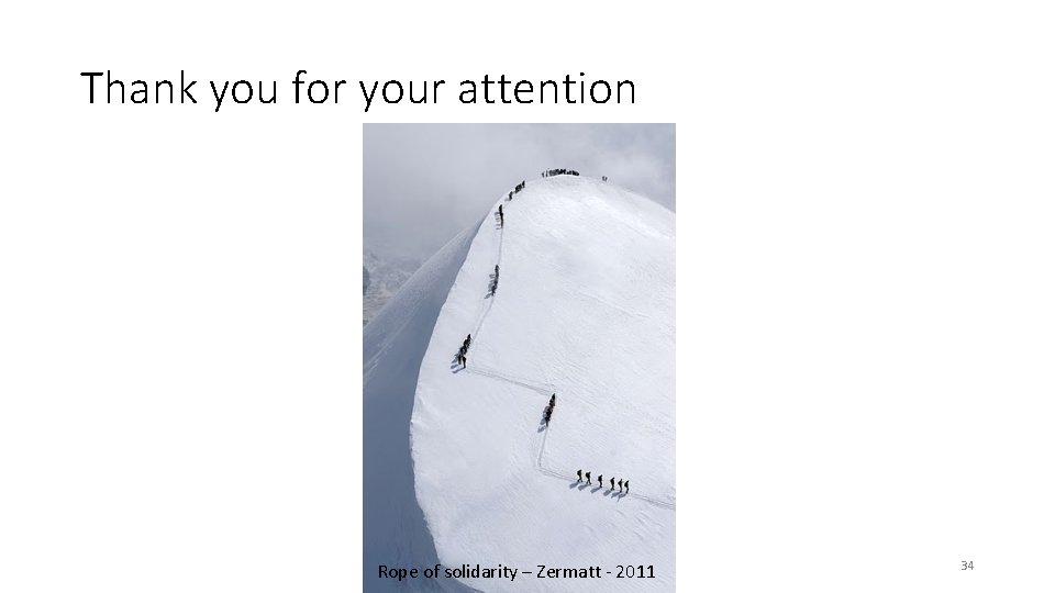 Thank you for your attention Borisch-CAPHIA-2017 Rope of solidarity – Zermatt - 2011 34