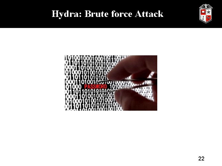 Hydra: Brute force Attack 22 