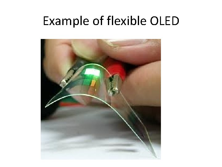 Example of flexible OLED 