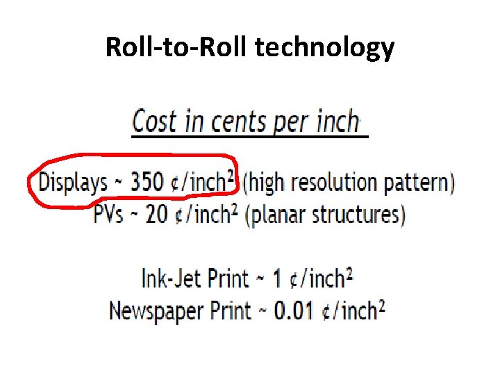Roll-to-Roll technology 