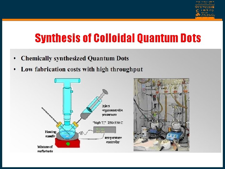 Synthesis of Colloidal Quantum Dots 