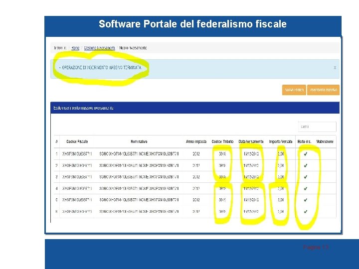 Software Portale del federalismo fiscale Pagina 13 