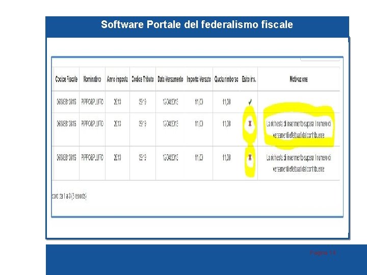 Software Portale del federalismo fiscale Pagina 14 