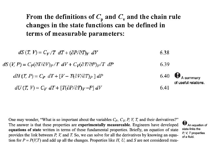 From the definitions of Cp and Cv and the chain rule changes in the From the definitions of Cp and Cv and the chain rule changes in the