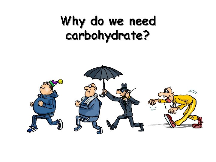 Why do we need carbohydrate? 