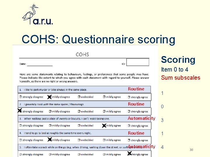 COHS: Questionnaire scoring Scoring Item 0 to 4 Sum subscales Routine 3/5/2021 1 Routine