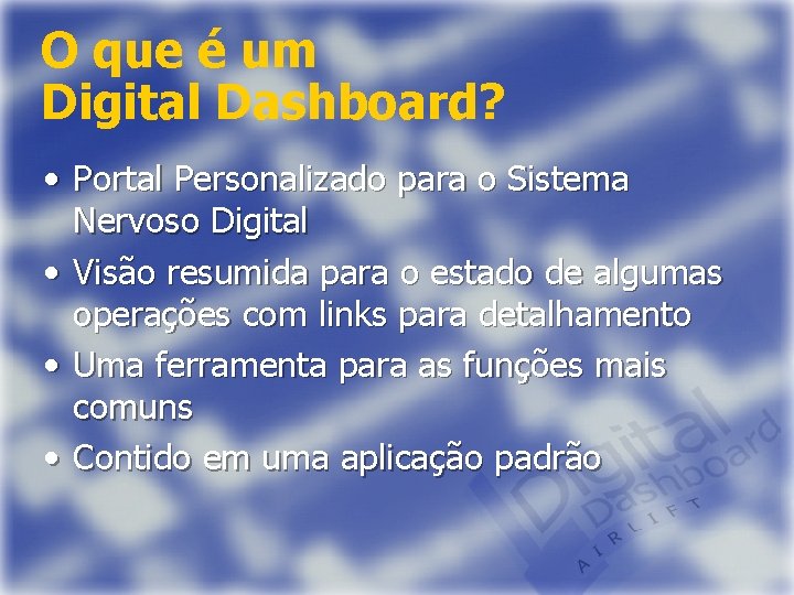 O que é um Digital Dashboard? • Portal Personalizado para o Sistema Nervoso Digital