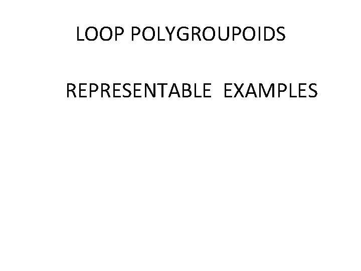 LOOP POLYGROUPOIDS REPRESENTABLE EXAMPLES 