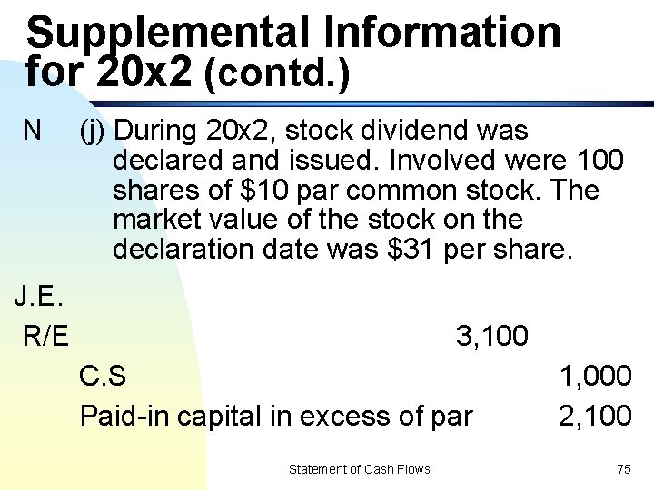 Supplemental Information for 20 x 2 (contd. ) N (j) During 20 x 2,