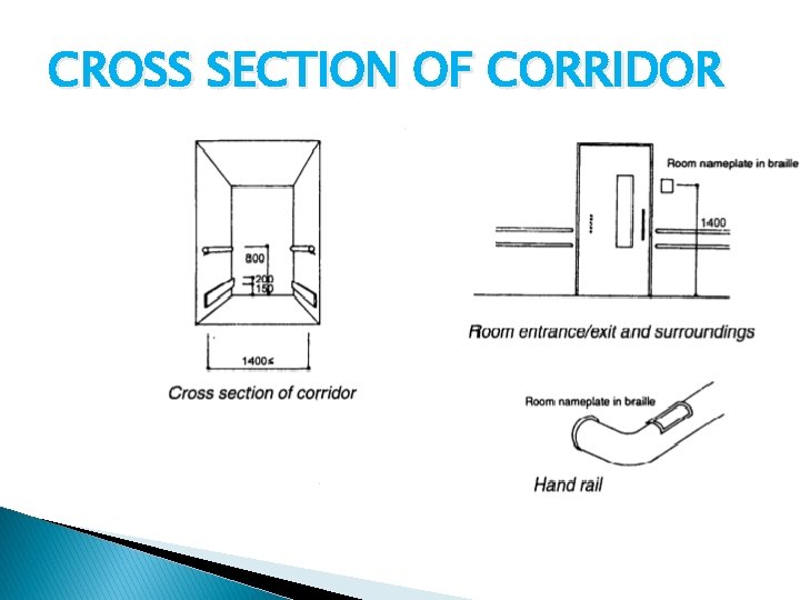 CROSS SECTION OF CORRIDOR 
