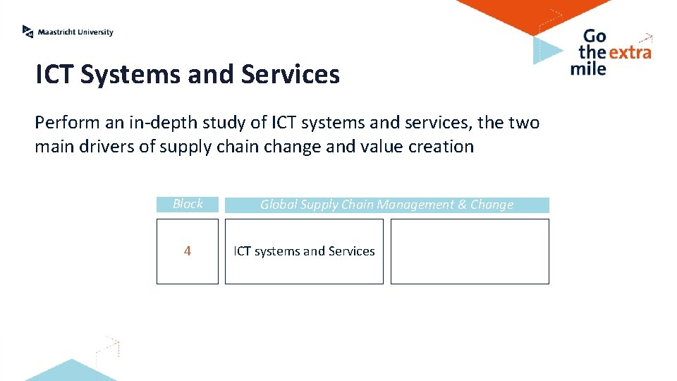 ICT Systems and Services Perform an in-depth study of ICT systems and services, the