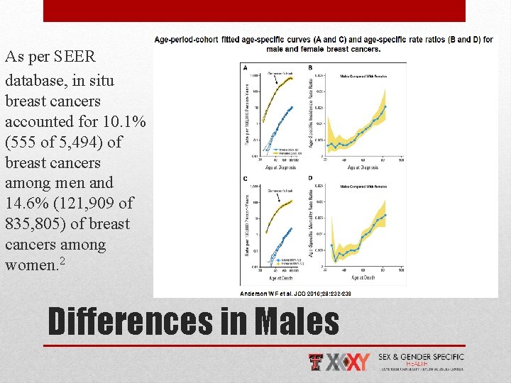 As per SEER database, in situ breast cancers accounted for 10. 1% (555 of