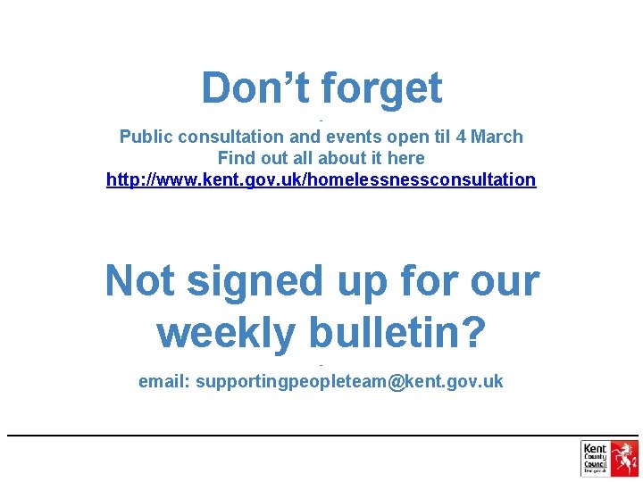 Don’t forget - Public consultation and events open til 4 March Find out all
