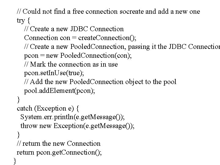 // Could not find a free connection socreate and add a new one try