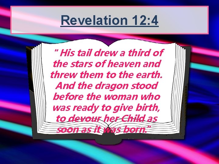 Revelation 12: 4 “His tail drew a third of the stars of heaven and