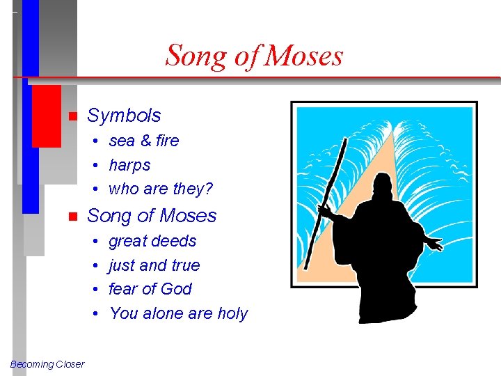 Song of Moses n Symbols • sea & fire • harps • who are