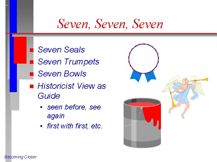 Seven, Seven n n Seven Seals Seven Trumpets Seven Bowls Historicist View as Guide