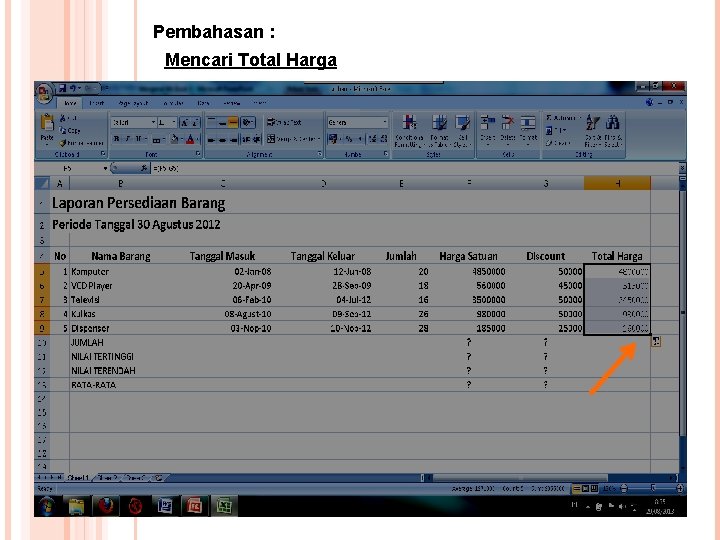 Pembahasan : Mencari Total Harga 