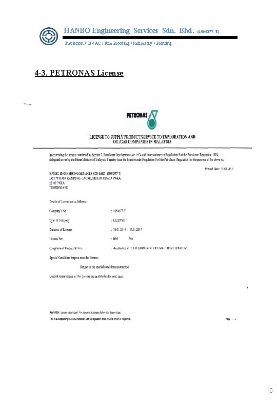 HANBO Engineering Services Sdn. Bhd. (1054377 -T) Insulation / HVAC / Fire Proofing /