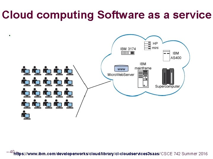 Cloud computing Software as a service. – 40 – https: //www. ibm. com/developerworks/cloud/library/cl-cloudservices 3