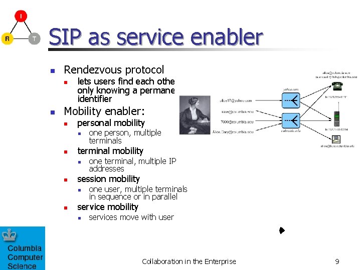 SIP as service enabler n Rendezvous protocol n n lets users find each other