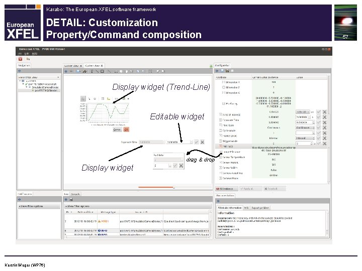 Karabo: The European XFEL software framework DETAIL: Customization Property/Command composition Display widget (Trend-Line) Editable