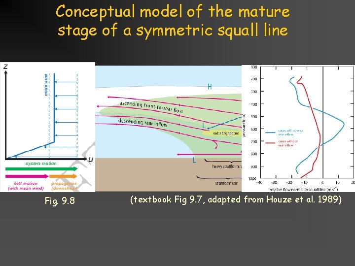 Conceptual model of the mature stage of a symmetric squall line Fig. 9. 8